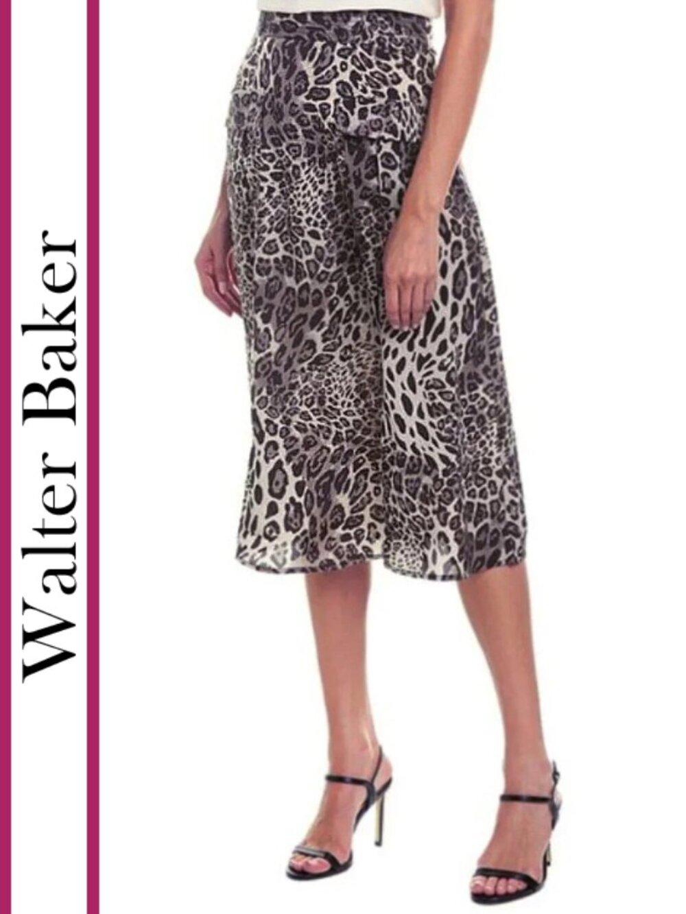 Walter Baker | Leopard Print Midi Skirt
